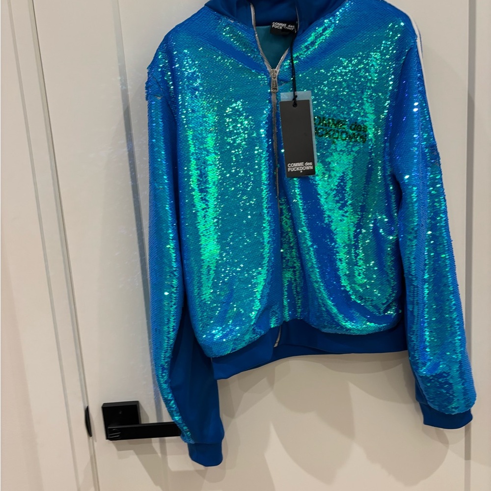 Comme des Garçons Blue Sequin Jacket/Look a like